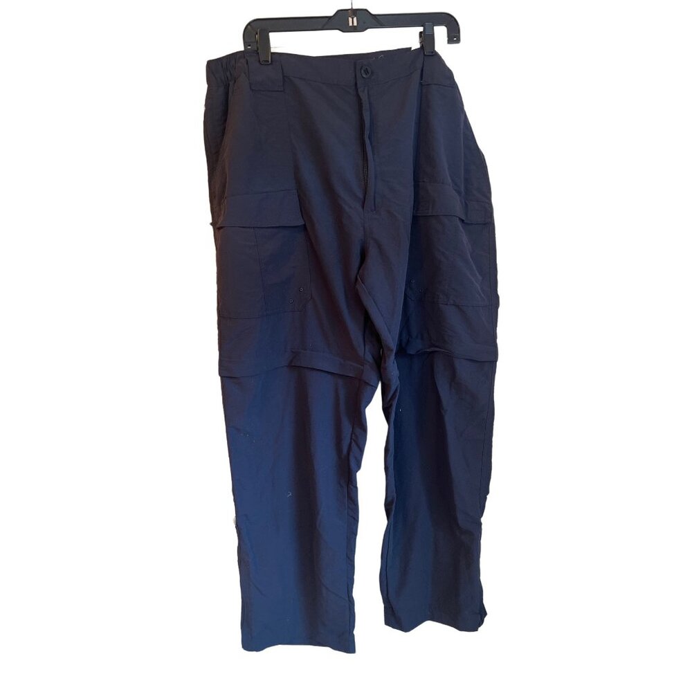World Wide Sportsman Mens Relaxed Fit Navy Cargo Pants 2XL/30 Lightweight Polyes